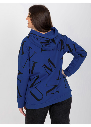 Modrá mikina s kapucňou