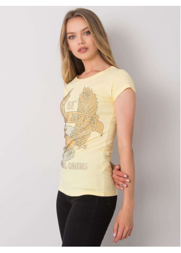 Vanilkovo žlté bavlnené tričko