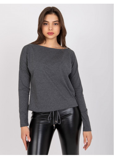 Tmavosivé tričko s dlhým rukávom