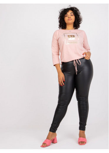 Tmavopúdrovo ružové tričko s potlačou