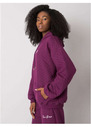 Fialová mikina s kapucňou