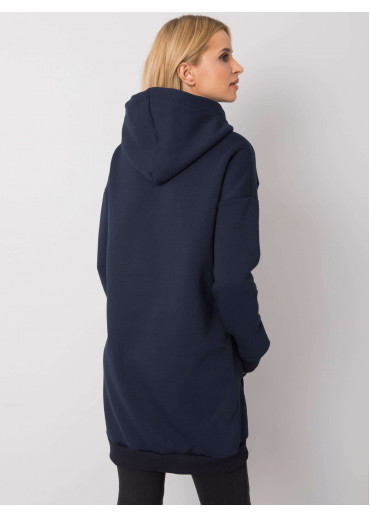 Modrá predĺžená mikina