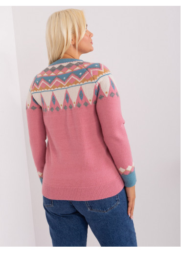 Tmavopúdrovo ružový pulóver