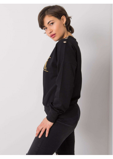 Čierna mikina s potlačou