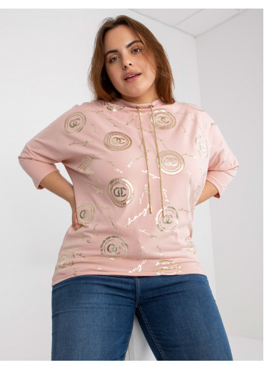 Púdrovo ružové tričko s potlačou