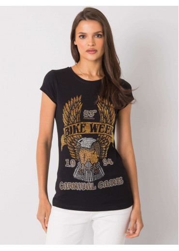 Čierne bavlnené tričko