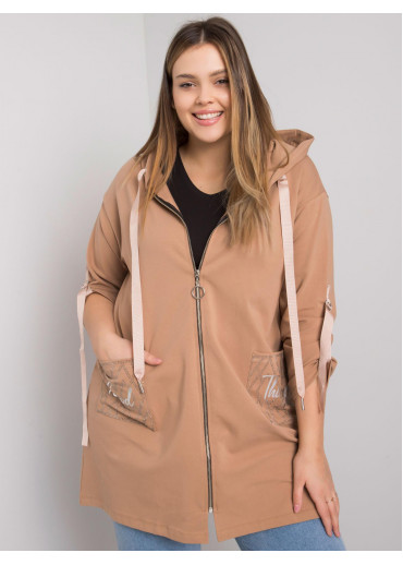 Hnedá mikina s kapucňou