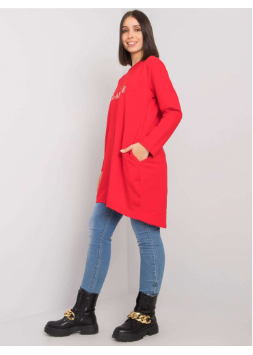 Červená tunika s potlačou