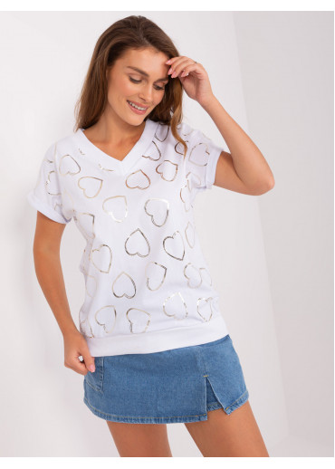 Biele tričko srdcia