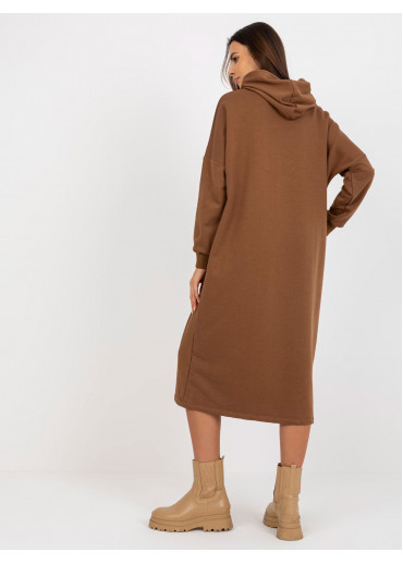 Hnedá mikinové šaty