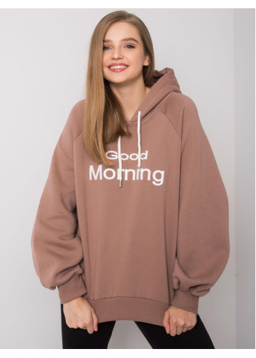 Hnedá oteplená mikina s kapucňou