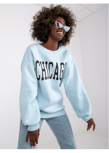 Svetlomodrá oversize mikina