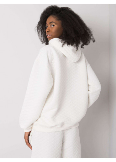 Smotanovo biela mikina s kapucňou