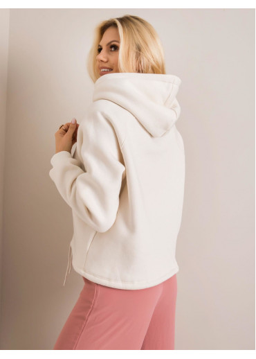 Smotanovo biela mikina s kapucňou
