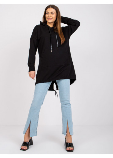 Čierna predĺžená mikina