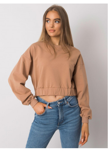 Hnedá crop top mikina