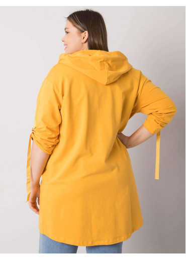 Žltá mikina s kapucňou