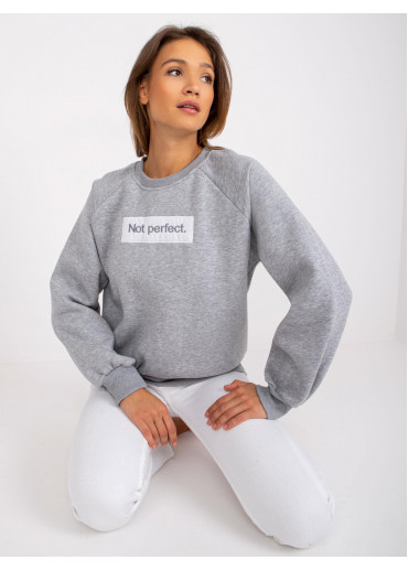 Sivá mikina Not perfect