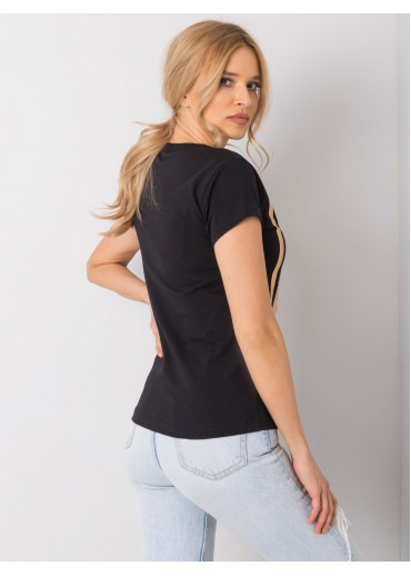 Čierne bavlnené tričko