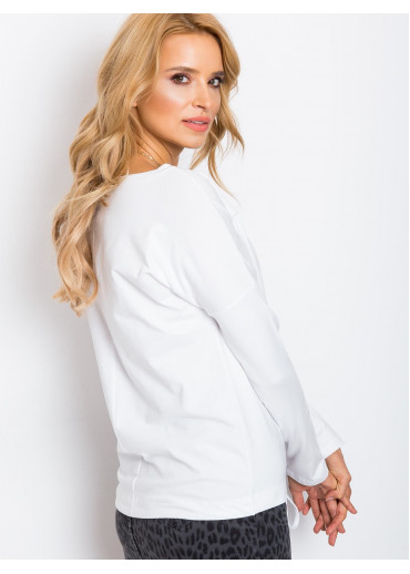 Biele tričko s dlhým rukávom