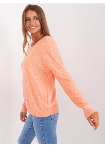 Broskyňovo ružový pulóver