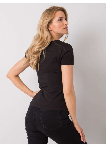 Čierne bavlnené tričko