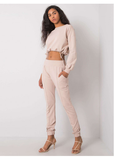 Béžovo hnedá tepláková súprava