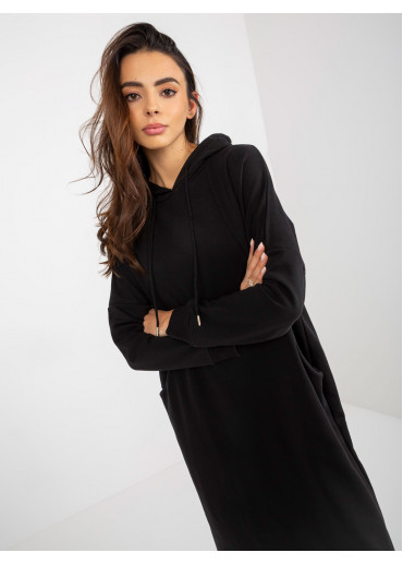 Čierna mikinové šaty