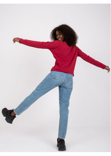 Bordovo červené tričko so šnúrkou