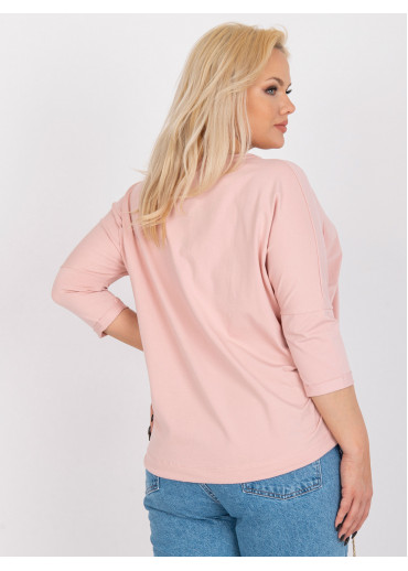 Tmavopúdrovo ružové tričko s potlačou