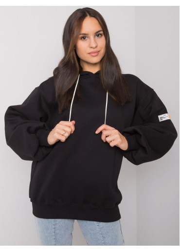 Čierna mikina s kapucňou