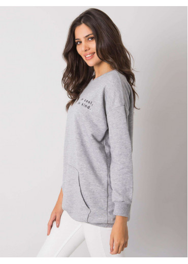 Sivá športovo elegantná mikina