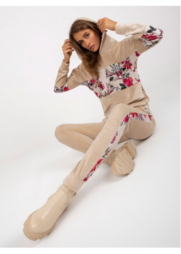 Béžovo hnedá tepláková súprava