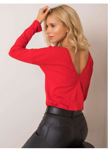 Červené tričko s dlhým rukávom