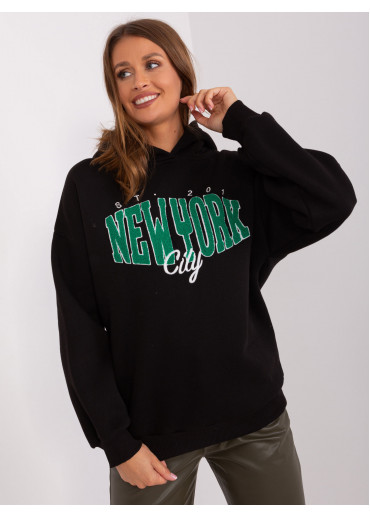 Čierna mikina s kapucňou