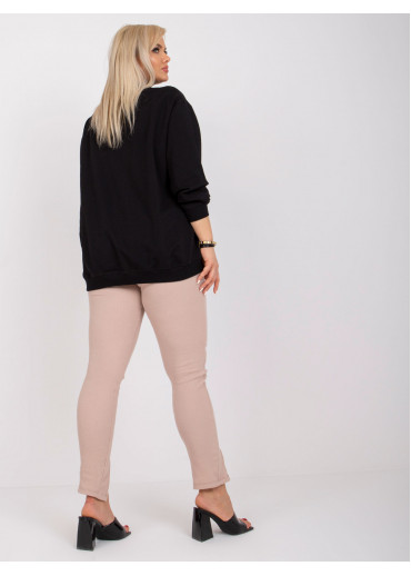 Čierna bavlnená mikina