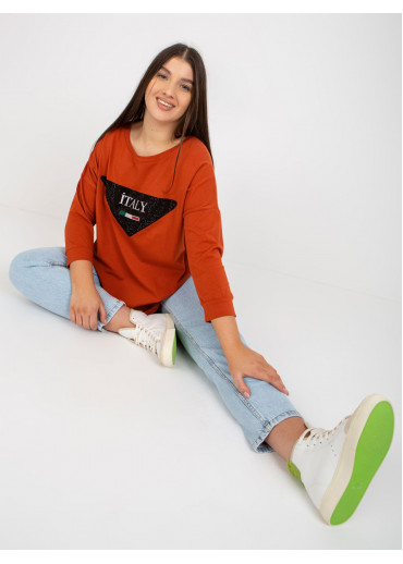 Karamelovo hnedé tričko Italy