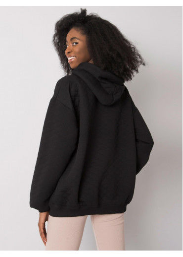 Čierna mikina s kapucňou