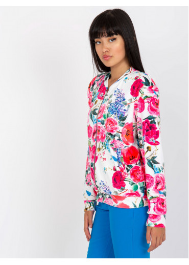 Ružová kvetovaná mikina