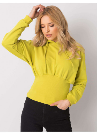 Limetkovo zelená mikina s kapucňou