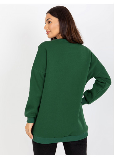 Tmavozelená dámska mikina