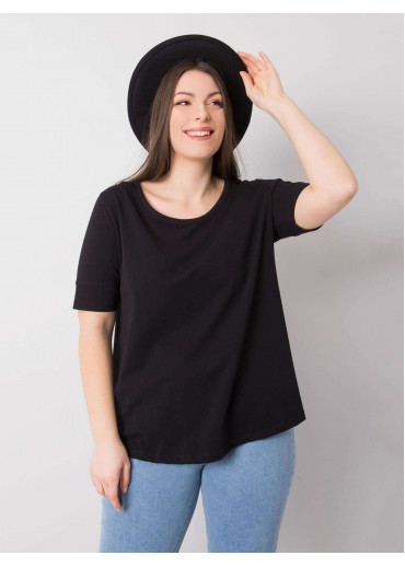 Čierne bavlnené tričko over size