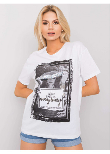 Biele bavlnené tričko