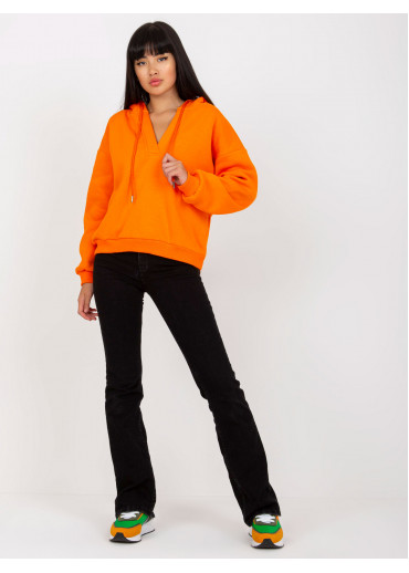 Oranžová basic mikina