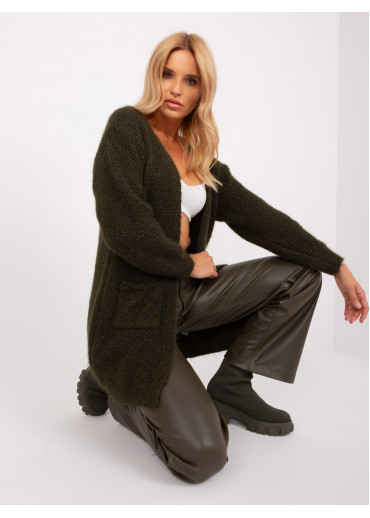 Khaki zelený kardigán