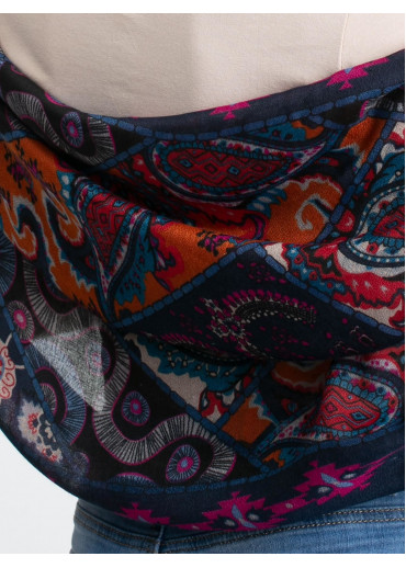 Modrá vzorovaná šatka