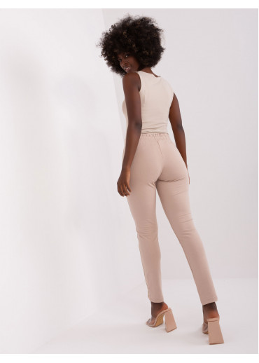 Béžovo hnedé tepláky s lampasom