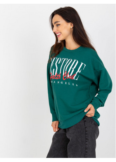 Tmavozelená basic mikina