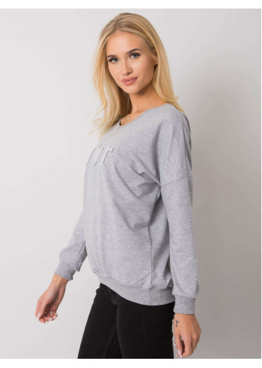 Sivá mikina s nápisom