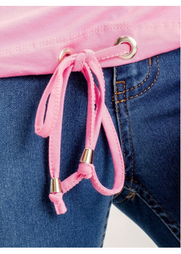 Ružové tričko s dlhým rukávom